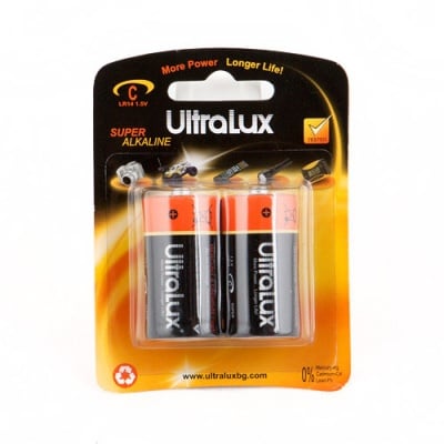 LR14 ULTRALUX блистер 2бр. Супер алкална батерия C (LR14) цена за блистер 2бр